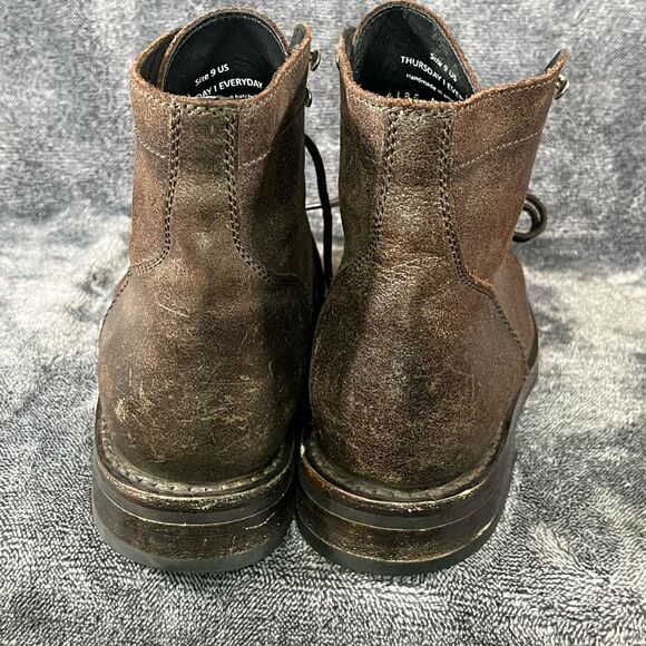 Thursday Boots Cap Toe Lace Up Brown Leather Boots Captain Mens Size 9 - Picture 4 of 8